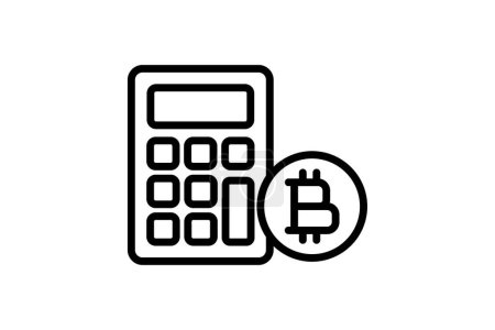 Illustration for Crypto Investment Fund icon, investment, fund, cryptocurrency, digital line icon, editable vector icon, pixel perfect, illustrator ai file - Royalty Free Image