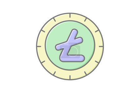 Crypto Regulation icon, regulation, cryptocurrency, digital, legal lineal color icon, editable vector icon, pixel perfect, illustrator ai file