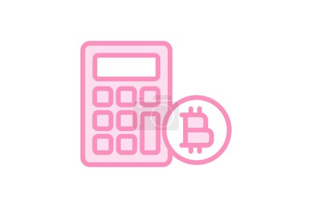Illustration for Crypto Investment Fund icon, investment, fund, cryptocurrency, digital duotone line icon, editable vector icon, pixel perfect, illustrator ai file - Royalty Free Image
