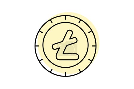 Crypto Regulation icon, regulation, cryptocurrency, digital, legal color shadow thinline icon, editable vector icon, pixel perfect, illustrator ai file