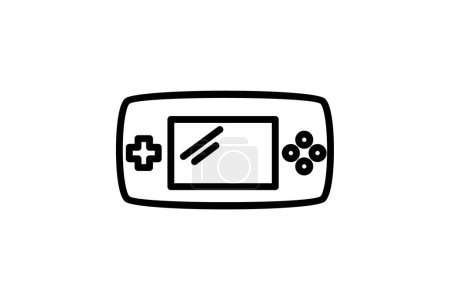 Handhold game icon, game, console, portable, play line icon, editable vector icon, pixel perfect, illustrator ai file