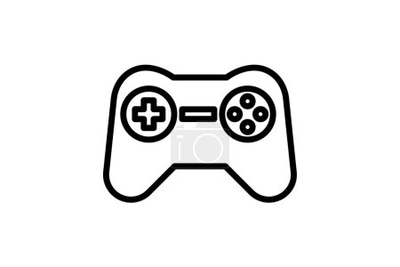Gamepad icono, controlador, juego, juego, icono de línea de consola, icono de vector editable, píxel perfecto, archivo ai ilustrador