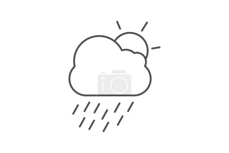 Weather icon, forecast, climate, conditions, temperature thinline icon, editable vector icon, pixel perfect, illustrator ai file