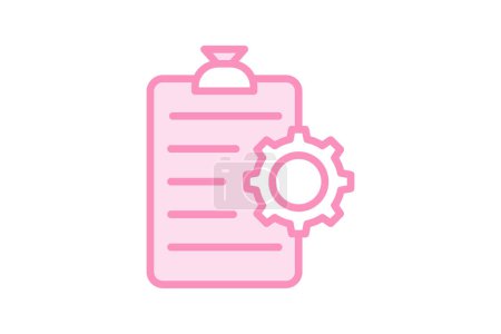 Illustration for Task Manager icon, manager, manage, organize, list duotone line icon, editable vector icon, pixel perfect, illustrator ai file - Royalty Free Image