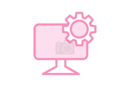 Illustration for IDE icon, integrated, development, environment, software duotone line icon, editable vector icon, pixel perfect, illustrator ai file - Royalty Free Image
