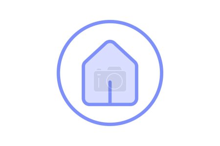 Home icon, house, residence, dwelling, abode duotone line icon, editable vector icon, pixel perfect, illustrator ai file