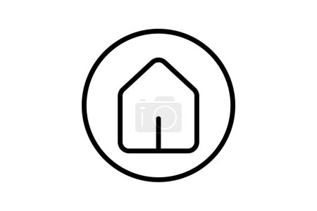 Home-Symbol, Haus, Residenz, Wohnung, Bleibe-Linie-Symbol, editierbare Vektor-Symbol, Pixel perfekt, Illustrator ai-Datei