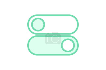 Toggle Switch icon, switch, button, ui, ux duotone line icon, editable vector icon, pixel perfect, illustrator ai file