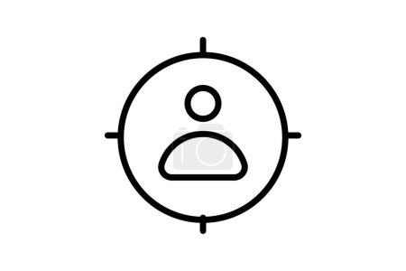 Target Audience icon, audience, marketing, targetaudience, advertising line icon, editable vector icon, pixel perfect, illustrator ai file