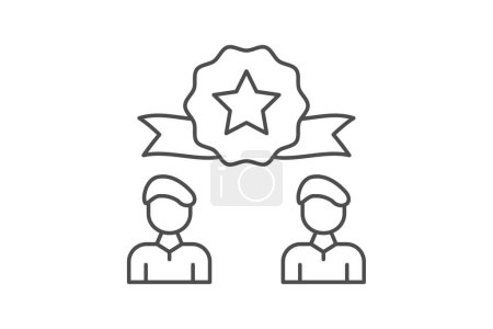 Leadership Excellence icon, excellence, leadership, leader, rolemodel thinline icon, editable vector icon, pixel perfect, illustrator ai file