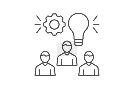 Innovative Leadership icon, leadership, innovative, creativity, change thinline icon, editable vector icon, pixel perfect, illustrator ai file