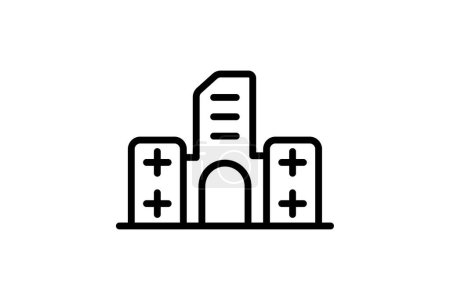 Building Extension Symbol, Gebäude, Bau, Architektur, Design, editierbarer Vektor, Pixel perfekt, Illustrator ai-Datei