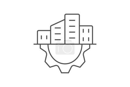 Building Infrastructure icon, energy, production, power, renewable, editable vector, pixel perfect, illustrator ai file
