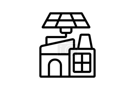 Téléchargez les illustrations : Énergie solaire icône de l'industrie, l'énergie, l'industrie, l'énergie, renouvelable, vecteur modifiable, pixel parfait, illustrateur ai file - en licence libre de droit