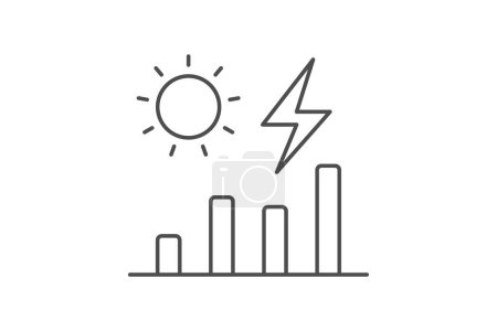 Solar Energy Production icon, energy, production, power, renewable, editable vector, pixel perfect, illustrator ai file