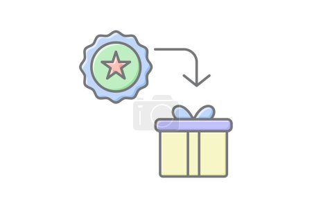 Anerkennung Bonussymbol, Bonus, Belohnung, Anreiz, Wertschätzung, editierbarer Vektor, Pixel perfekt, Illustrator ai-Datei