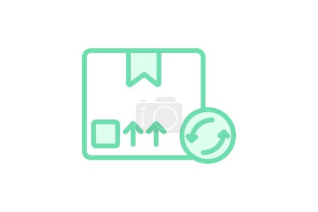 Reorder parcel icon, parcel, delivery, logistics, ecommerce, editable vector, pixel perfect, illustrator ai file
