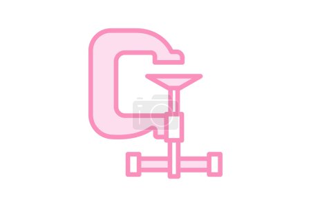 C Clamp icon, clamp, tool, hold, secure, editable vector, pixel perfect, illustrator ai file