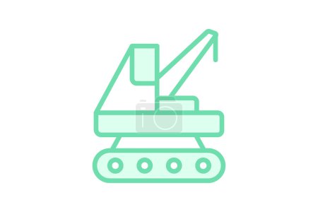 Illustration for Lifter Vehicle icon, vehicle, lift, transport, crane, editable vector, pixel perfect, illustrator ai file - Royalty Free Image