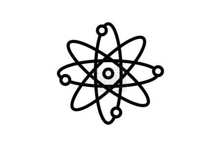 Atomsymbol, Wissenschaft, Physik, Chemie, Kern, editierbarer Vektor, Pixel perfekt, Illustrator ai-Datei