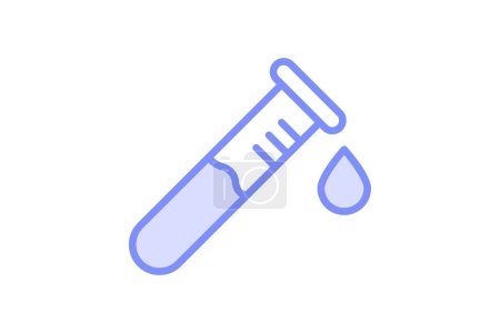 Testing Tube Symbol, Reagenzglas, Röhrchen, Labor, Wissenschaft, editierbare Vektor, Pixel perfekt, Illustrator ai-Datei