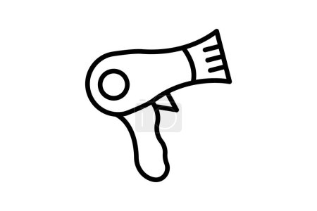 Beauty Hair Dryer icon, hair dryer, hair, styling, grooming, editable vector, pixel perfect, illustrator ai file