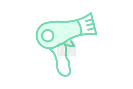 Beauty Hair Dryer icon, hair dryer, hair, styling, grooming, editable vector, pixel perfect, illustrator ai file