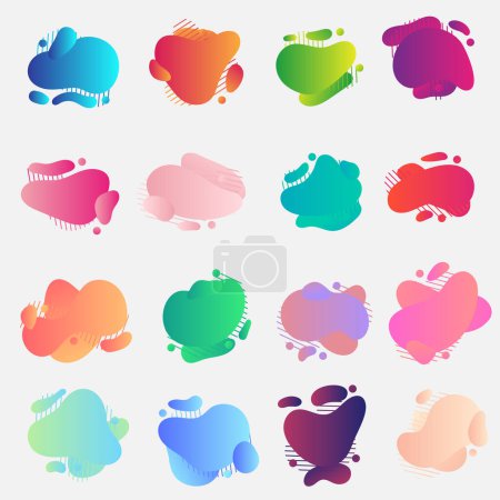Gradient liquid shape vector for banner collection