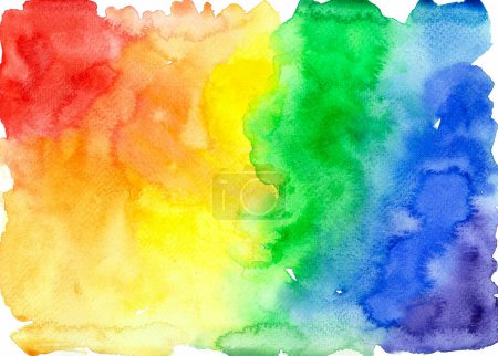 Photo for Background of rainbow colors. Watercolor blur. Bright colored spots. - Royalty Free Image