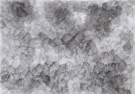 Photo for Background filled with texture drawn with pencils. Different shades of gray colors. Chaotical strokes. At times colors are darker and more saturated. Texture of classic drawing. - Royalty Free Image