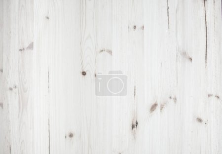 Photo for Light white wooden pine texture and background with dark spots - Royalty Free Image