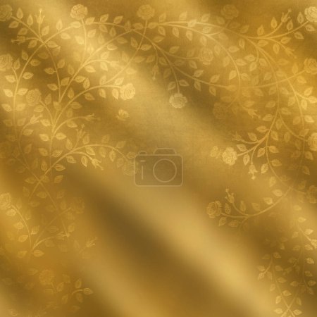 Photo for Gold background. Rough golden texture. Luxurious gold paper template for your design. 3D rendering Golden texture with pores. Gold foil texture. Golden surface. gold wall Golden fabric texture. - Royalty Free Image