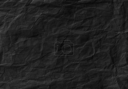 Photo for Black crumpled paper texture. Background, surface and wallpaper - Royalty Free Image