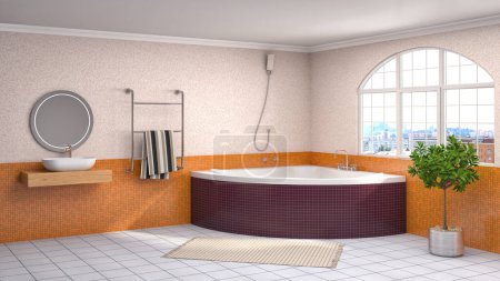 Photo for Bathroom interior. 3D illustration - Royalty Free Image