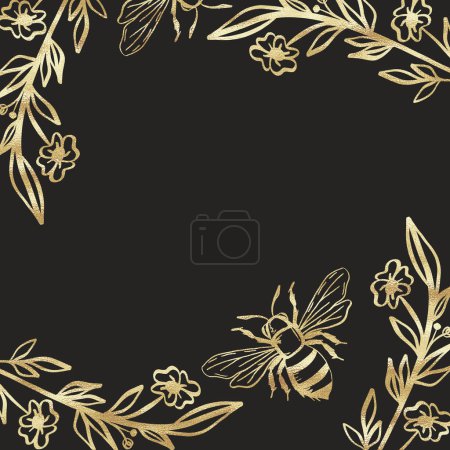 Photo for Queen Bee Paper Collection pattern background - Royalty Free Image