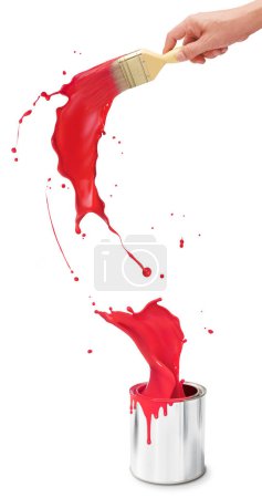 Photo for Paint dripping used as a background - Royalty Free Image