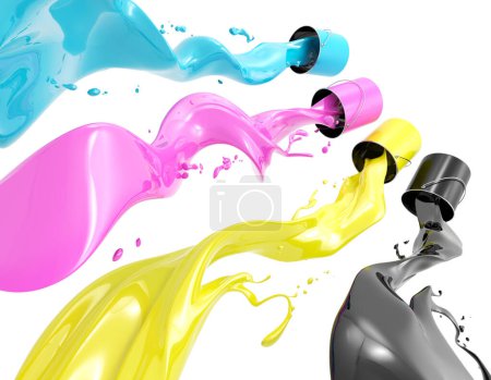 Photo for Paint dripping used as a background - Royalty Free Image