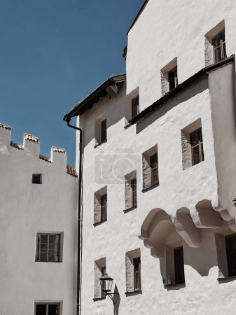Photo for Old historic architecture in Italy. Traditional European old town buildings. Aesthetic summer travel concept. Sunlight shadows - Royalty Free Image