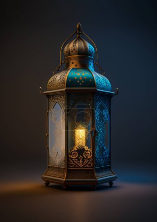 3d illustration for Ramadan lantern classical retro design old style for ramadan greeting 
