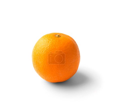 Téléchargez les photos : Fresh ripe organic orange on a white background close-up. Citrus fruits isolated. - en image libre de droit