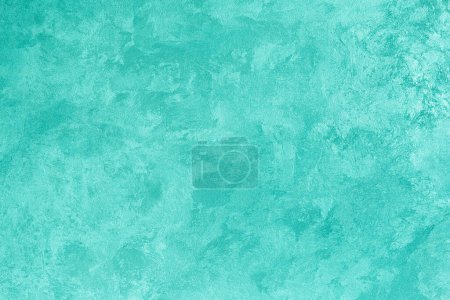 Photo for Turquoise abstract background with place for text, texture pearl turquoise background for wall design, text, advertising, template, decorative plaster texture for digital walls. - Royalty Free Image