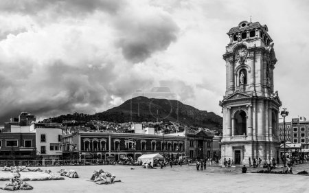Photo for Independence Square and Monumental Clock of Pachuca, Pachuca de Soto, Hidalgo, Mexico. - Royalty Free Image