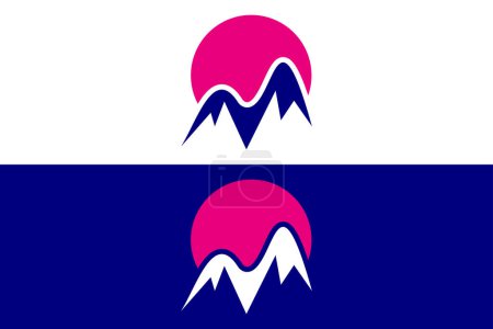 Letra mínima y profesional M Summit diseño del logotipo del vector 