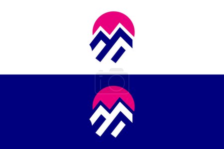 Letra mínima y profesional M Summit diseño del logotipo del vector