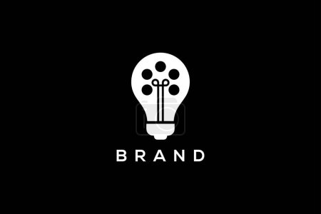 Diseño de logotipos vectoriales de producción cinematográfica y televisiva de conocimiento moderno y mínimo