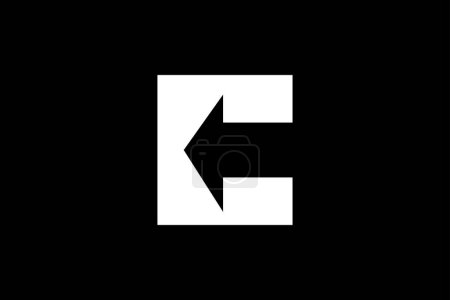 Lettre C Modèle de conception de logo de flèche
