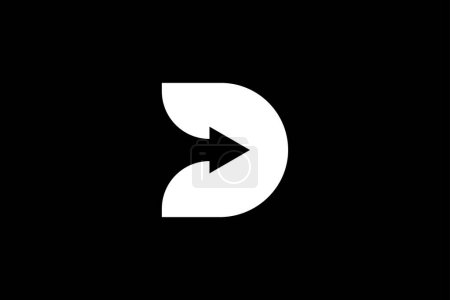 Buchstabe D Pfeil Logo Design Template