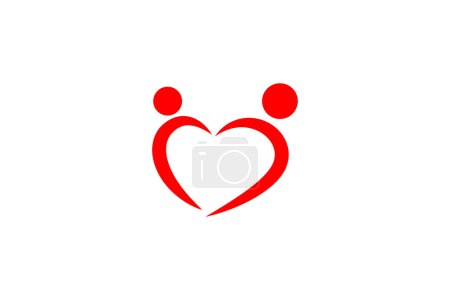 Téléchargez les illustrations : Modèle de conception de logo Love Care - en licence libre de droit