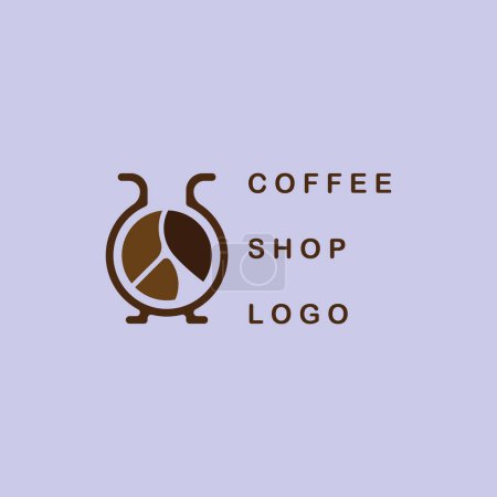 Foto de Logo coffee lab shop hipster retro vintage logo insignias vector minimalista diseño de ilustración - Imagen libre de derechos