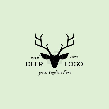 Foto de Venado caza vintage logo vector ilustración diseño - Imagen libre de derechos